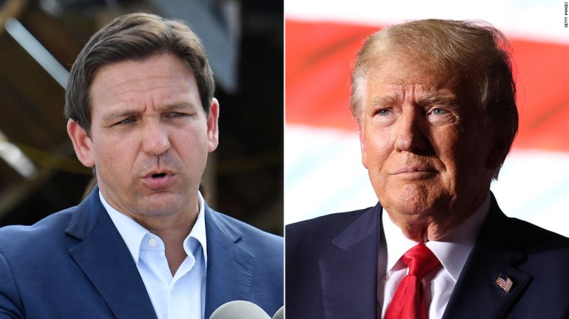 Trump and DeSantis are campaigning for president in Florida on Sunday.