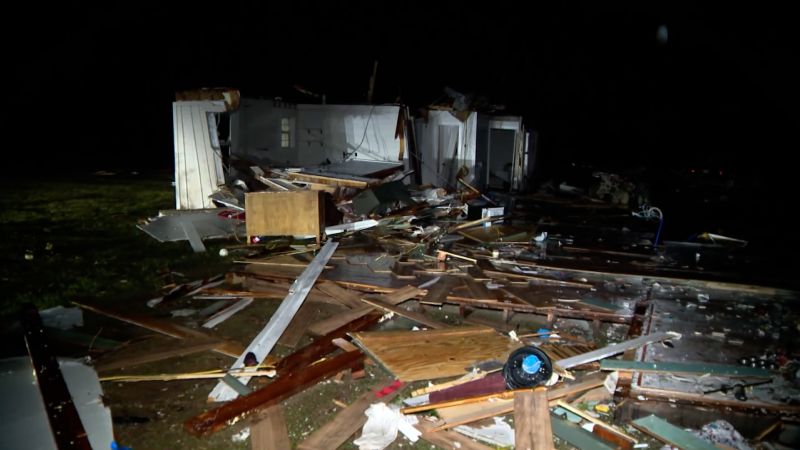 tornadoes tear through Oklahoma, Arkansas and northeast Texas, killing at least one person.