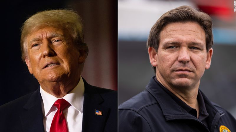 Trump and Ron DeSantis are campaigning in Florida on Sunday.