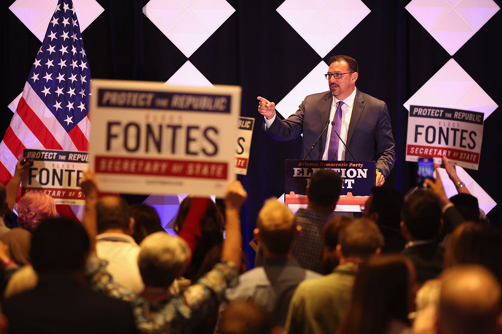 Democrats Adrian Fontes and Mark Finchem will compete in the Arizona secretary of state race.