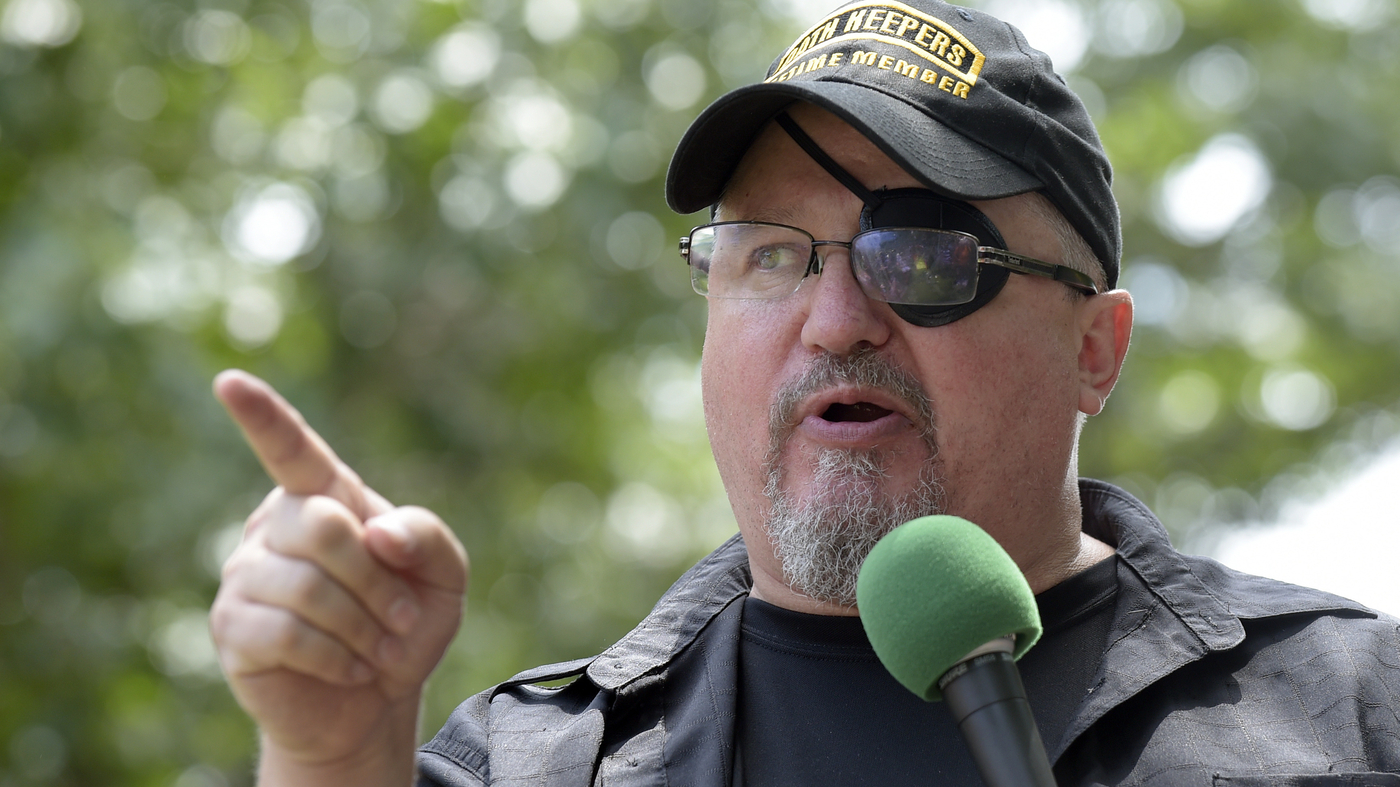 Stewart Rhodes is a leader of the Oath Keepers.