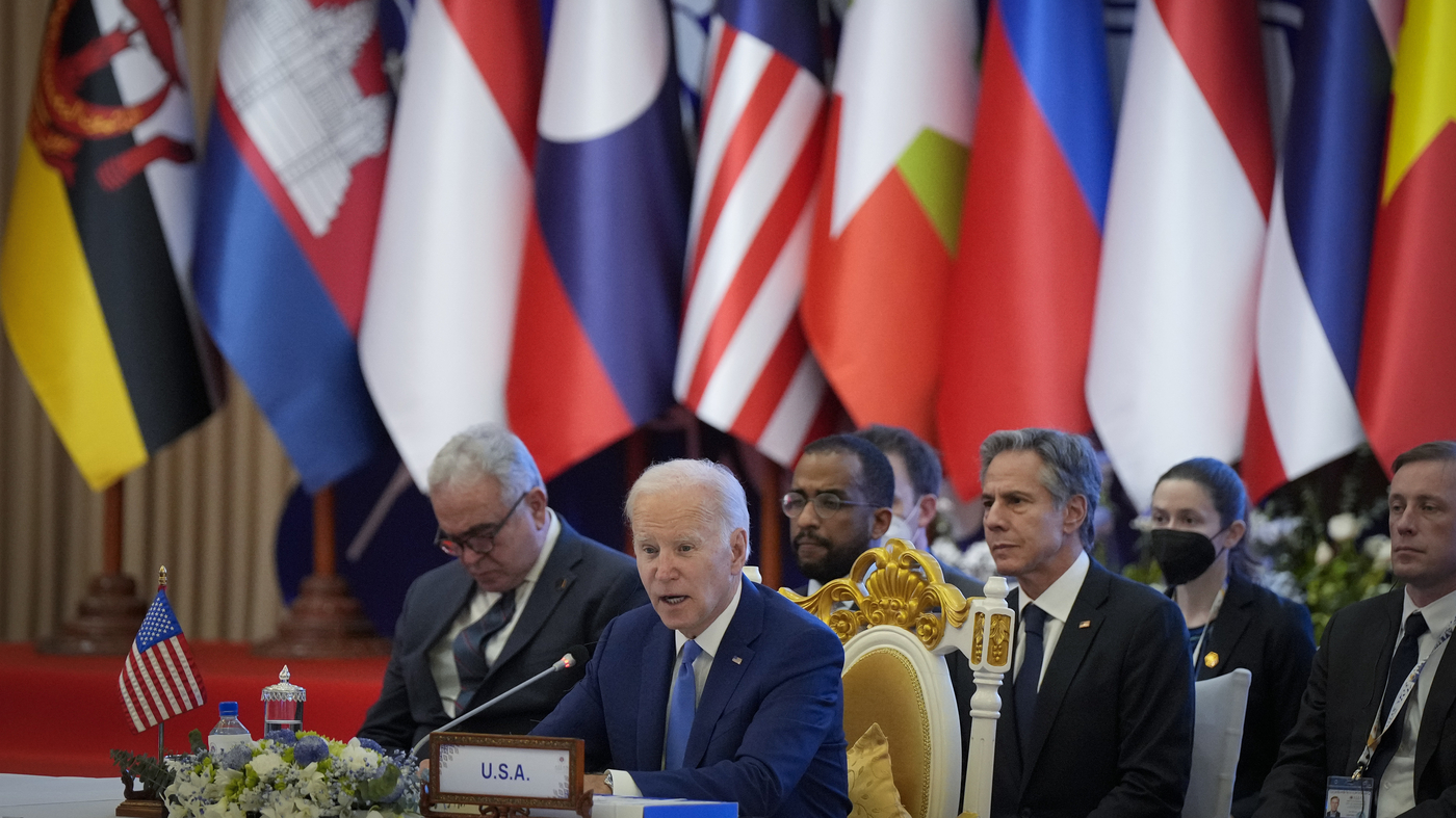 Biden promised the U.S. will work with southeast Asian nations.